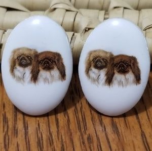 Pekingese Earrings